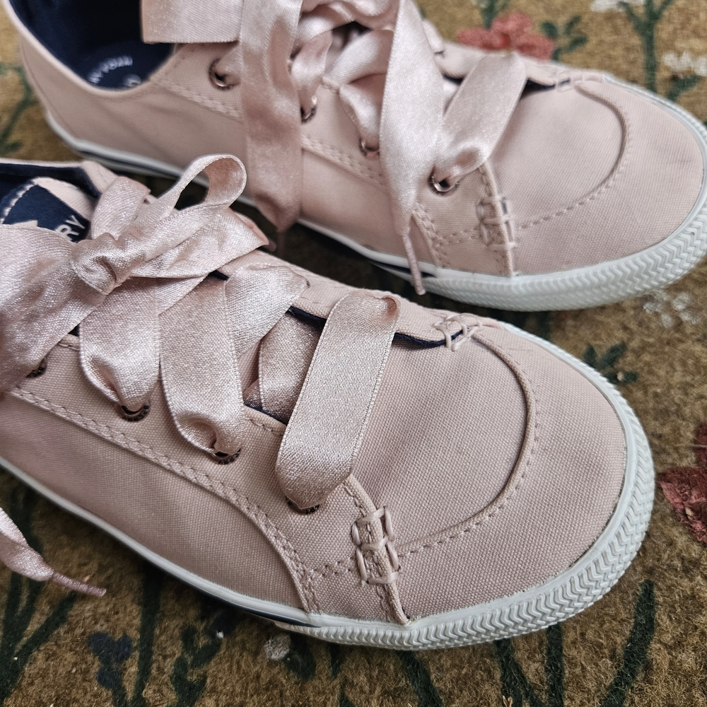 Sperry Women's Pink Crest Vibe Top Siders With Satin Laces, Size 7.5 - Picture 4 of 8